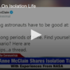 Isolation Tips From Astronauts