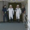 2 U.S. astronauts arrive at launch pad for SpaceX launch