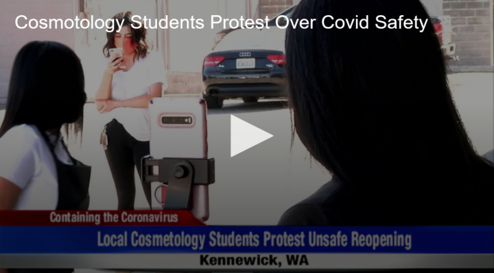 2020-08-11 Local Cosmetology Students Protest Unsafe Reopening Fox 11 Tri Cities Fox 41 Yakima