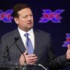 coach bob stoops speaks at a press conference for the xfl