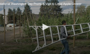 National Washington Day Prompts Visit to Local Apple Grower