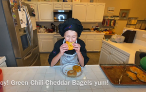National Homemade Bread Day! Gordon's Green Chili-Cheddar Bagels