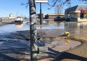 Flooding along Clearwater Ave near O'Reily Auto Parts