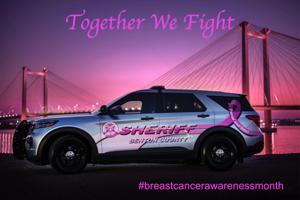 Benton County Sheriff shows support for breast cancer awareness with pink decals