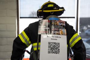 Firefighters prepare for the Leukemia and Lymphoma Society stair climb in March
