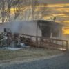 Woman and grandson make it out safe, dog unaccounted for in Benton County trailer fire