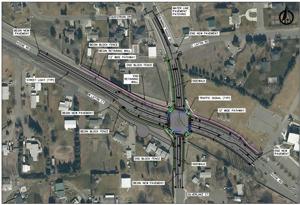 Construction to replace a roundabout with a traffic signal begins in Richland