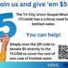 Water drive to help Tri-City Union Gospel Mission serve community