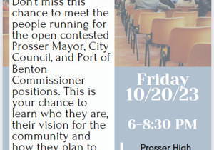 Candidate forum set for Prosser on Oct. 20