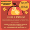 Turkey Giveaway in Sunnyside Nov. 21