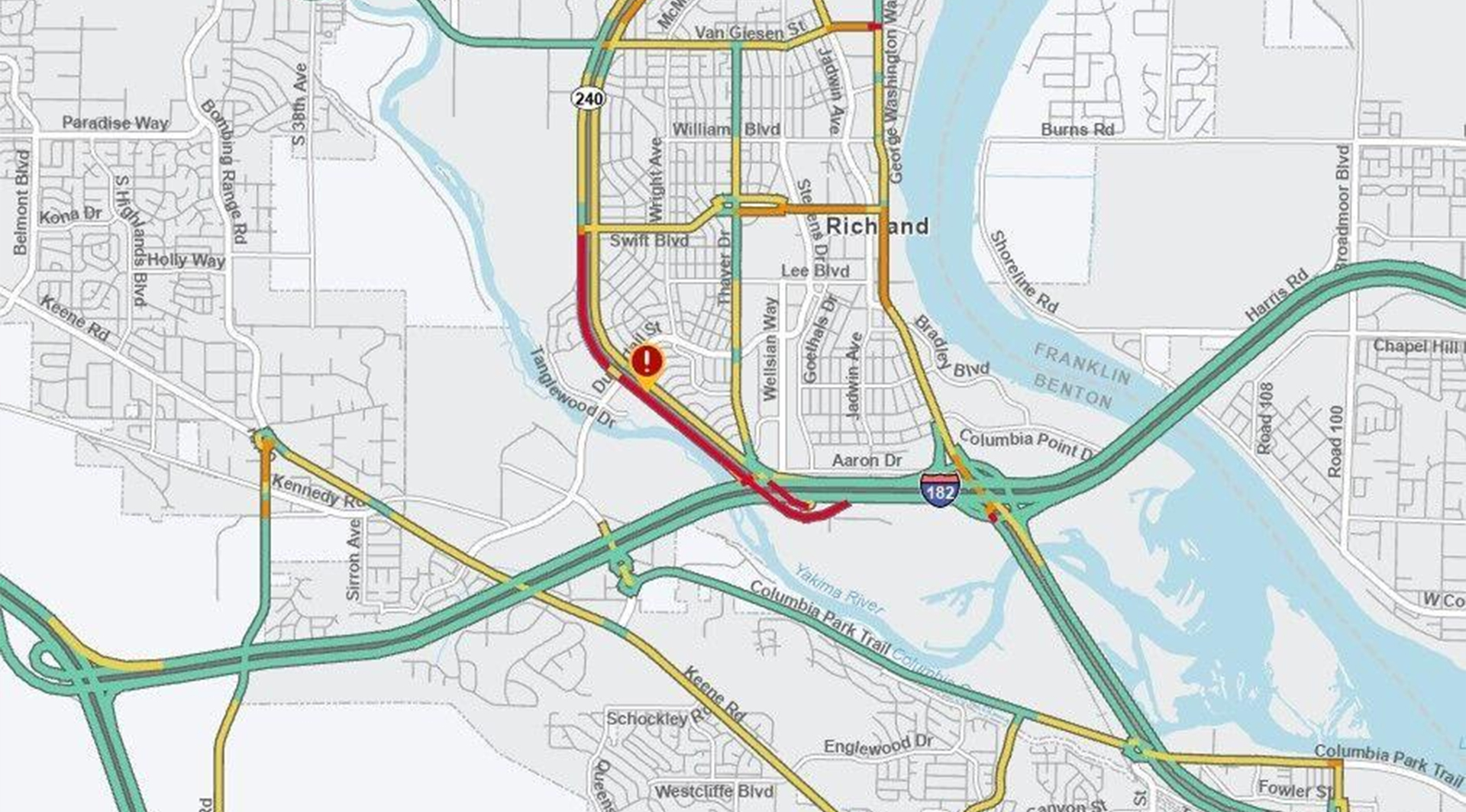 Deadly car crash indefinitely closes SR 240 in Richland at milepost 34