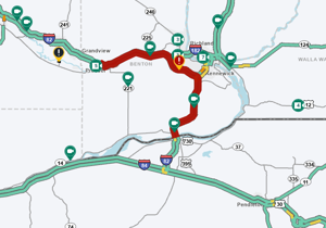 Mobile homes restricted on I-82 due to winds