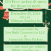 Free turkey dinners will be handed out in Sunnyside on Dec. 23