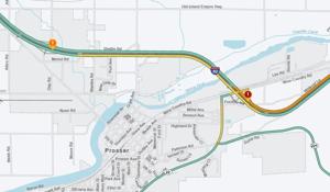I-82 in Prosser to drop to single lanes in both directions for bridge work