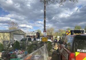 Trailer fire in Kennewick under control, West 12th Place temporarily blocked