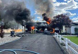Garage destroyed by fire in Franklin County, no injuries reported