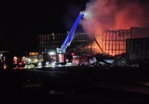 Lineage Logistics warehouse fire in Finley flares up