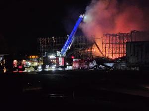 Lineage Logistics warehouse fire in Finley flares up