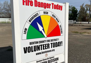 Fire danger “Moderate” in Benton County, breezy conditions expected