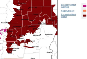 Excessive heat on the way for most of Eastern Washington