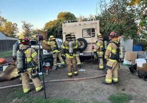 Fire burns RV and nearby trees in Kennewick