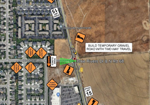 Temporary closure to divert traffic on Road 68 from Sept. 30-Oct. 4