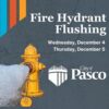 Pasco residents advised of temporary water discoloration caused by hydrant flushing
