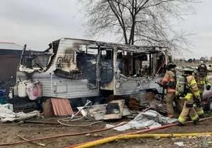 Crews extinguish trailer fire in Finley