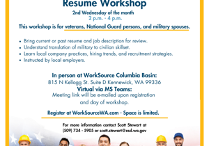 Veteran and Military Workshop to help resume building