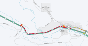 Traffic delays on I-90 near Cle Elum due to vehicle recovery