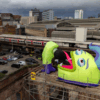 Inflatable monsters named after celebs decorate town for Halloween