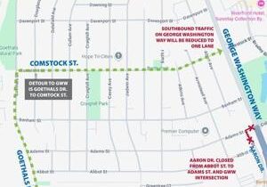 Richland announces South George Washington Way lane closures for asphalt work Thursday