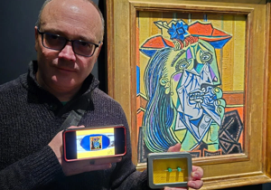 Artist recreates Picasso’s famous painting inside eye of a needle